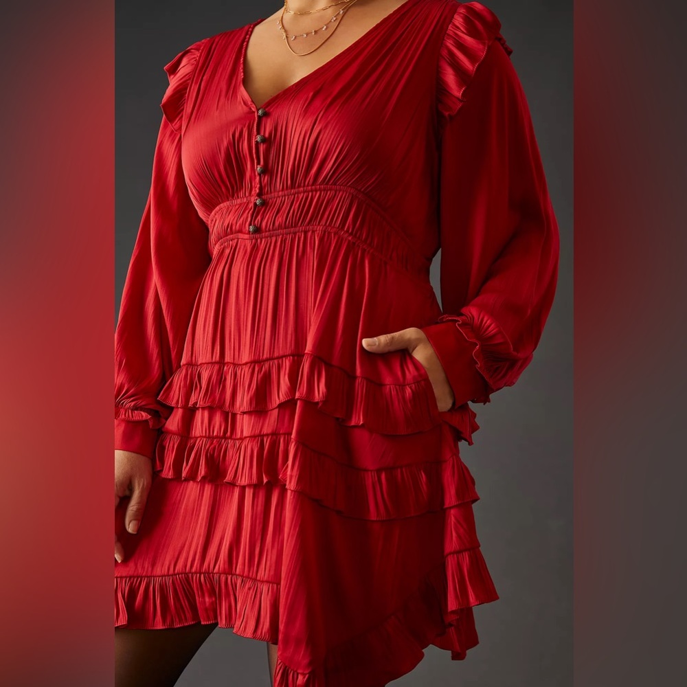 Tiered Ruffled Mini Dress - Picture 11 of 16